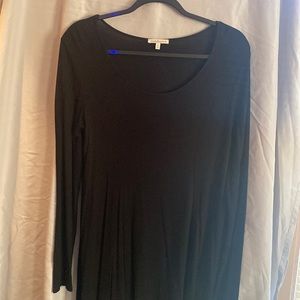 Black long sleeve skater dress